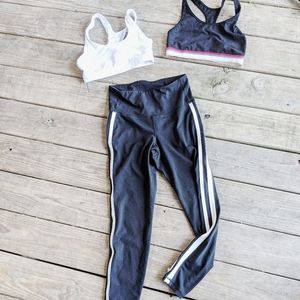 Lot: Old Navy compression leggings M, bras S
